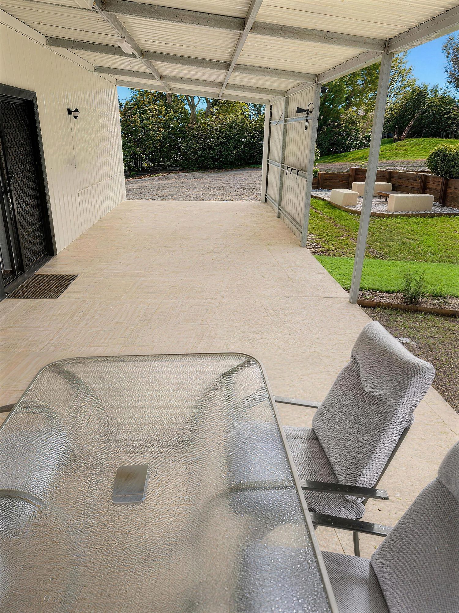 Covered veranda looking to the garden